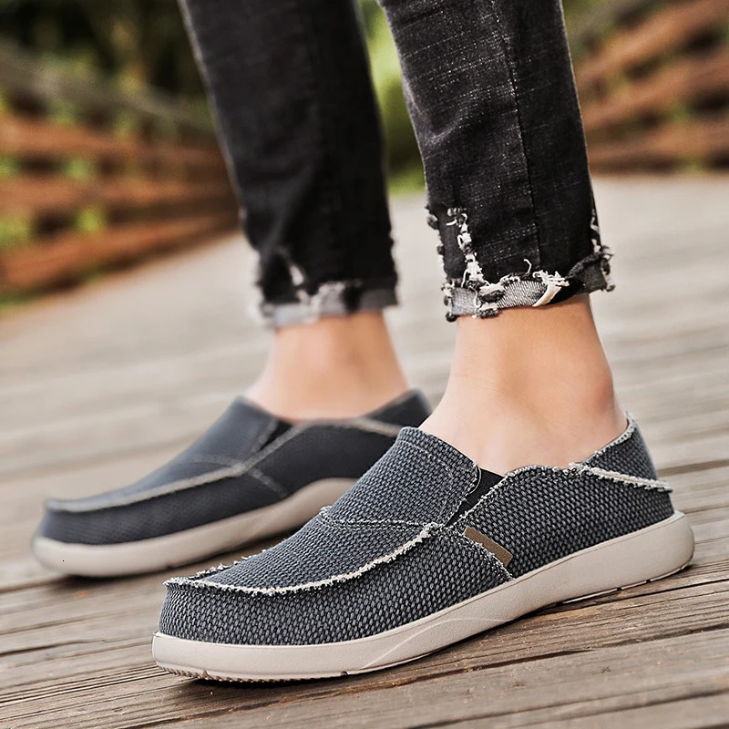 Arrival Spring Summer Comfortable Casual Shoes Lightweigh Mens Canvas Shoes For Men Slip-On Fashion Flat Loafers Shoes 260305