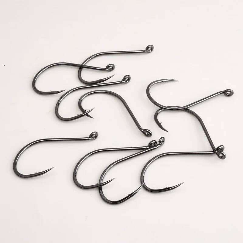TEASER 10pcs/bag 201105 High Carbon Jigging Barbed Hook 4/0 5/0 6/0 7/0 8/0 Saltwater Octopus Beak Fishing Hooks S260305