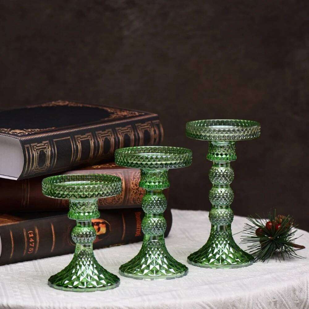 Creative High Footed Glass Candlestick Dining Wine Cabinet Decor Candle Stand Centerpiece for Table Wedding Dinning Party XJ260305