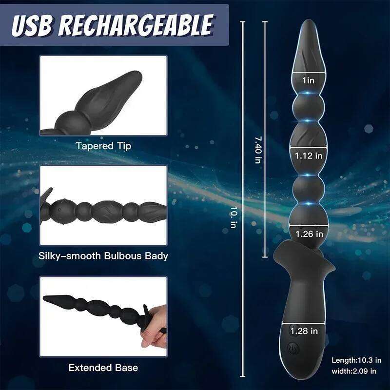 Vibrating Beads Butt Plugs Anal Vibrator Men Long Orgasm Women Vagina Massage Clitoris Stimulator Sex Toys for Couple W260305