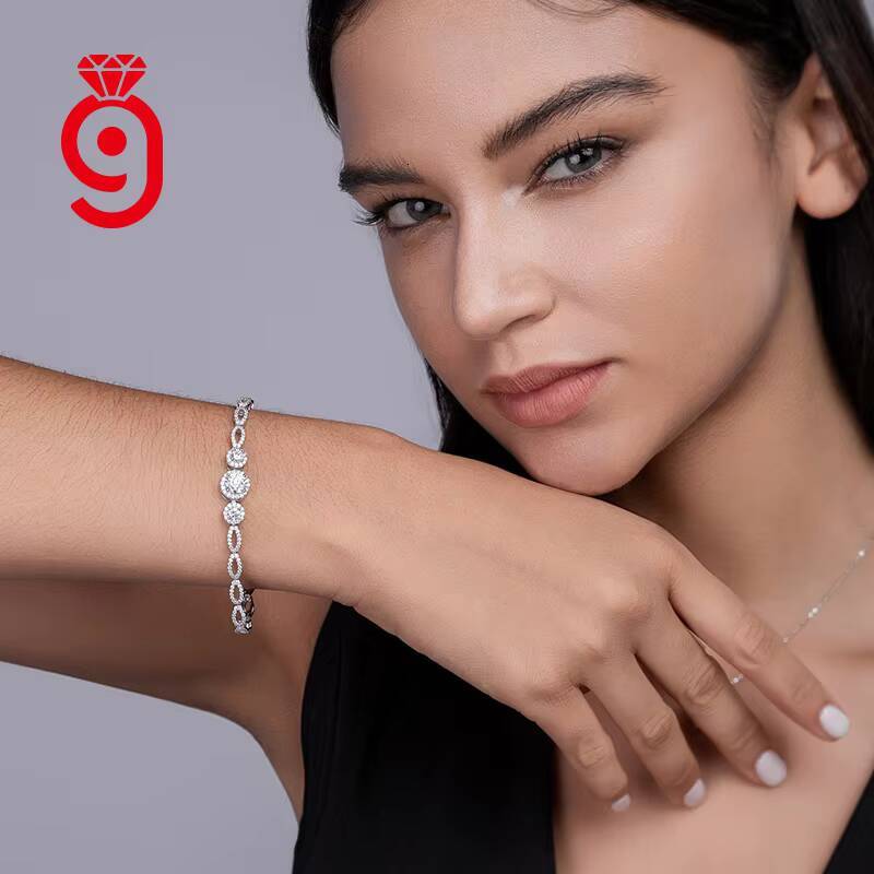 2026 New Trendy Design Ladies 925 Sterling Silver Jewelry Accessories VVS1 Moissanite Chain Women Fine Bracelet