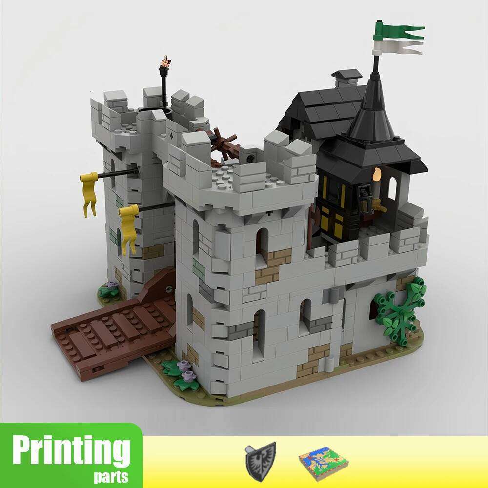 888PCS Falcon's Fortress medieval Castle Black Falcons Model Building Blocks Bricks Children birthday toys Christmas gifts Z260306