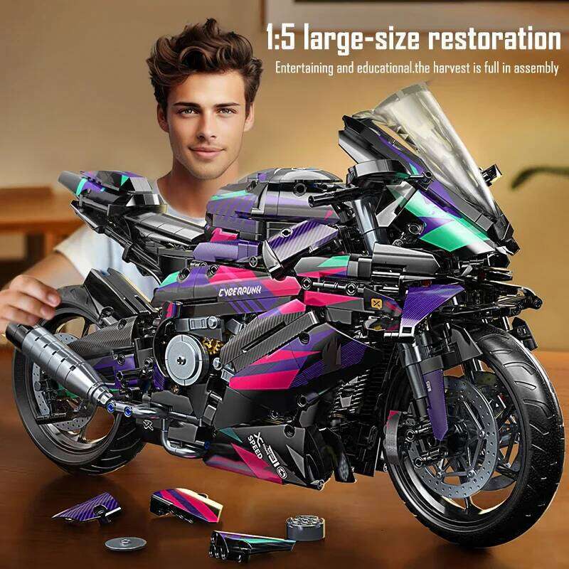 Motorcycle Building Blocks Technical City Moto Car Model 2096pcs DIY Motorbike Construction Toy Superbike Bricks Toys For Boys Z260305