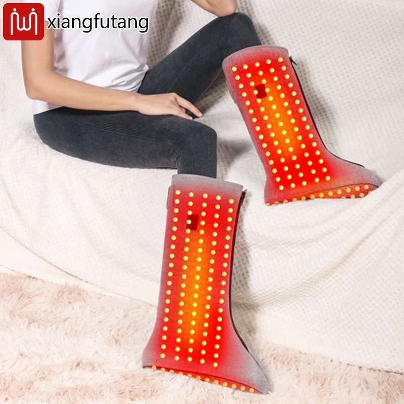 Red Light Heated Boot - Foot Wrap Foot Massager - 3-Level Heat Timer - Muscle Relax Joint Comfort Daily Foot Care 260304