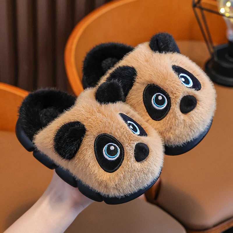Adorable Panda Winter Warm Cotton Slippers Cozy Footwear for Chilly Days S260305