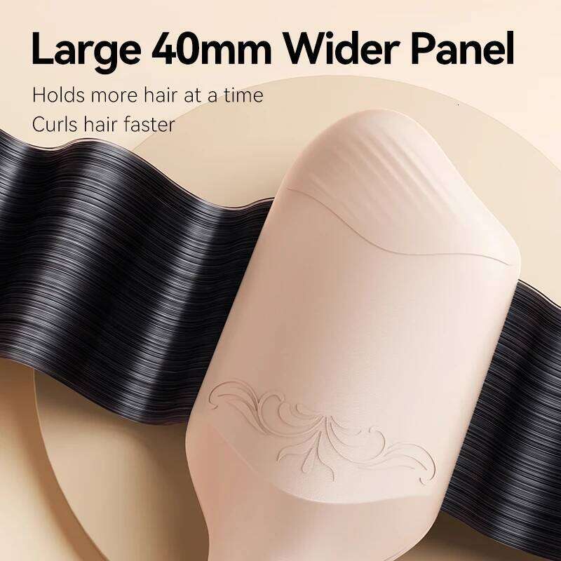 40mm Deep Wave Hair Crimper with Negative Ion - Adjustable Temperature Curling Iron for Long Lasting Wavy Hair, Anti-Frizz 26Y0306