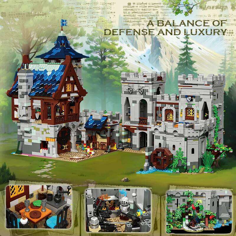 6640PCS Medieval Jungle Building Blocks Forest Castle Model Bricks Desktop Decoration DIY Toys For Kids Holiday Gifts Z260305