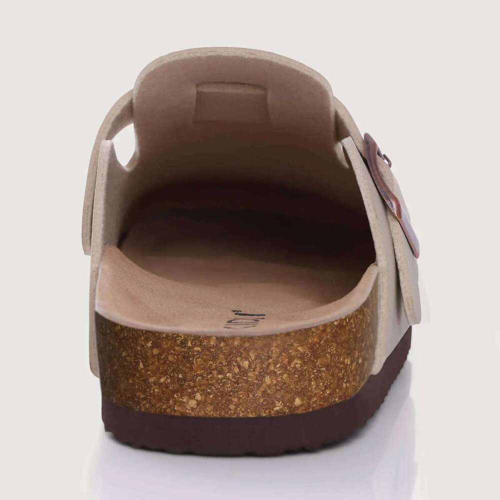 Litfun Fashion Cork Clogs Slippers For Women 2025 New Men Potato Classic Leather Flat Mules With Arch Support Beach Shoes