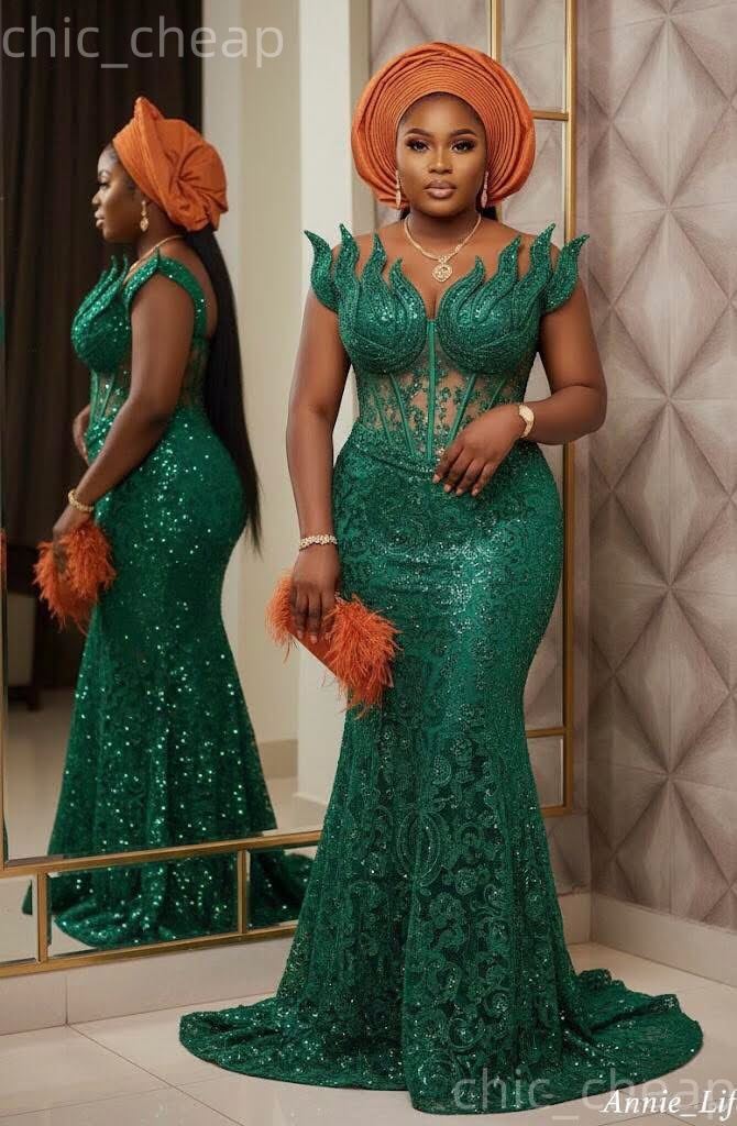 2026 plus size green mermaid mother of bride dresses sequined lace sweetheart evening party mamas dress vintage 50s birthday wedding guest groom mothe