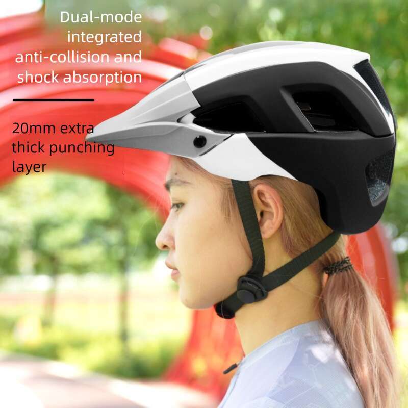 With Detachable Large Brim Sunshade Ventilation Breathable Full Edge Bicycle Riding Helmet Outdoor Equipment