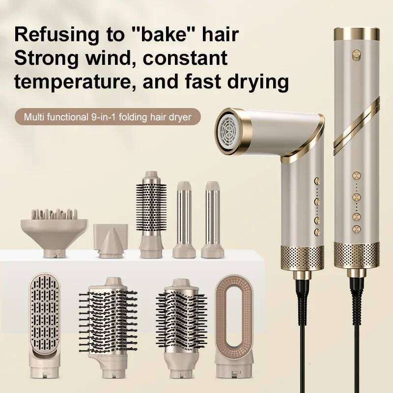 9 in 1 Hot Comb Set Curling Iron Straightener Styling Tool For Professional Hair Dryer Household 26Y0306