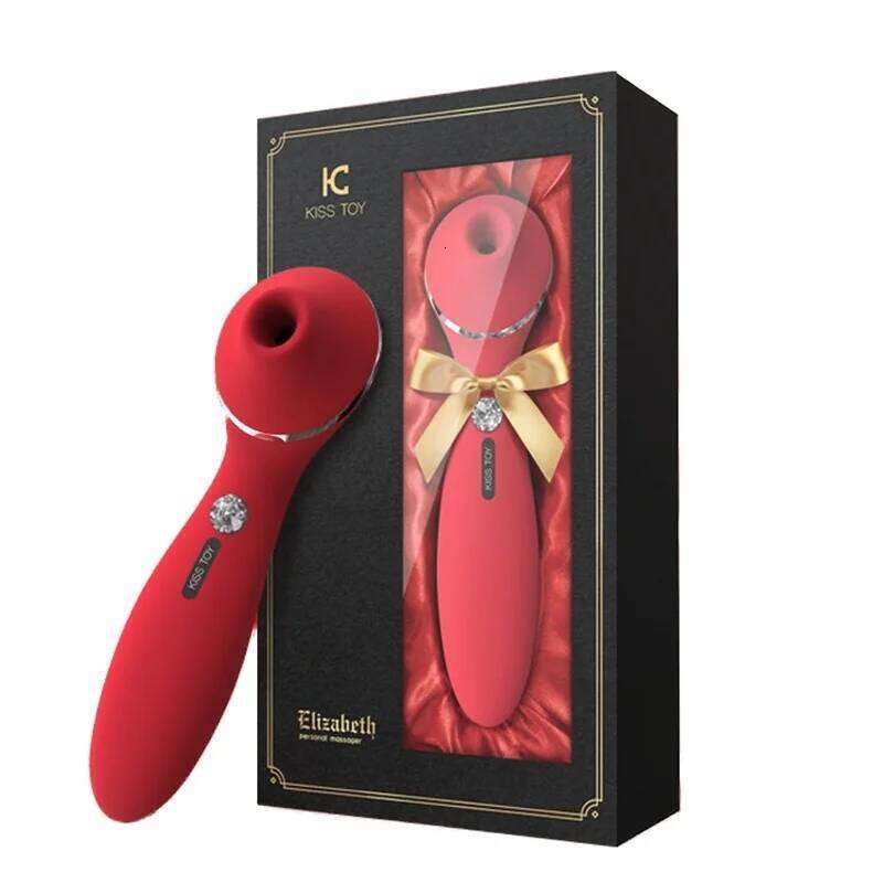 KISS TOY Sucking Women Smart Heatable AV Wand G Spot Sucker Clitoris Vibrator Female Adult Sex Toys for Woman W260305
