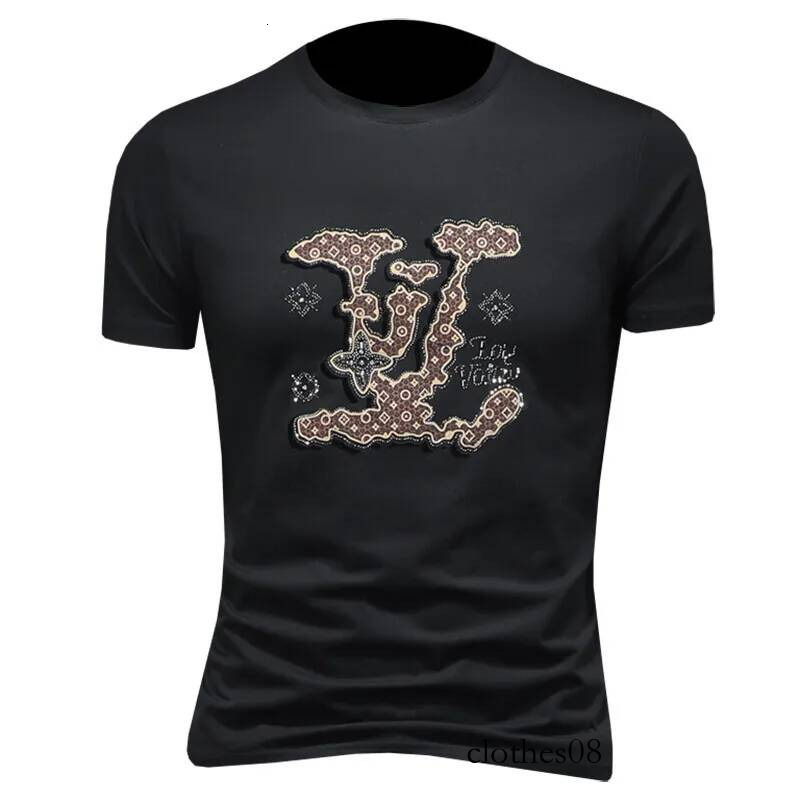 Red f T-irt Men's Faionable Summer New Arrival Polyester Fiber round Ne ort Sve Traditional Sle Clothing