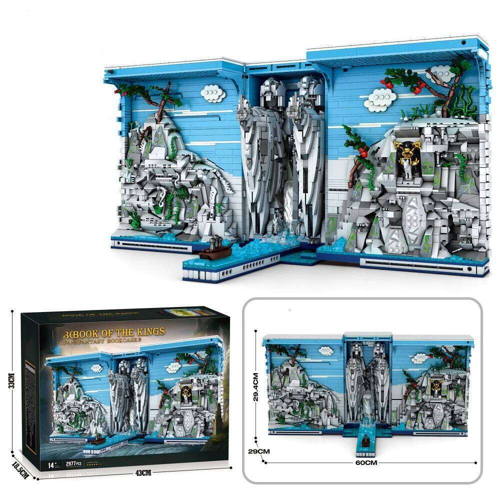 2977PCS Egypt Kingdom Bookend Building Blocks God Stone Statue Famous Landscape Model Bricks Kids Educational Toys Holiday Gifts Z260305