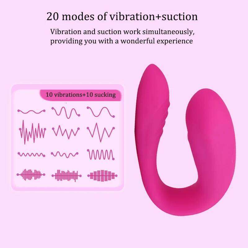 10 Speed Vibrator Dildo Clitoris Sucker Vaginal Vibrators Women Remote Control G Spot Dual Stimulator Sex Toy For Couple W260305