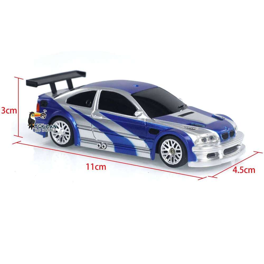 RTR RC Dift Race Car 1/43 Scale 4WD Gyro Four-wheel Drive Radio Control High Speed Model 2.4G Racing Drifting Cars Gifts Toys C260305