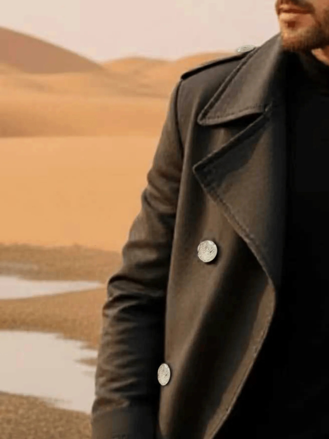 Mens Woolen Overcoat DoubleBreasted EuroUS Style Thickened Windproof Business Casual Tweed Trench Outerwears Male Clothes 260302