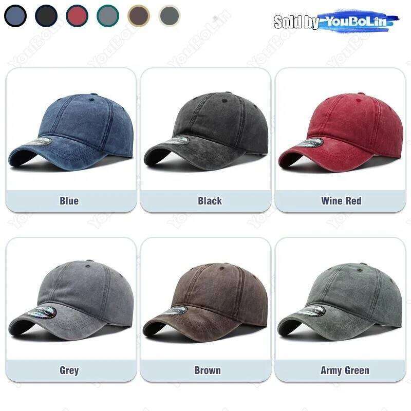 Four Seasons Simple Light Plate Solid Color Cotton Adjustable Baseball Cap Sun Hat Trucker Caps Dad Hats Y260304