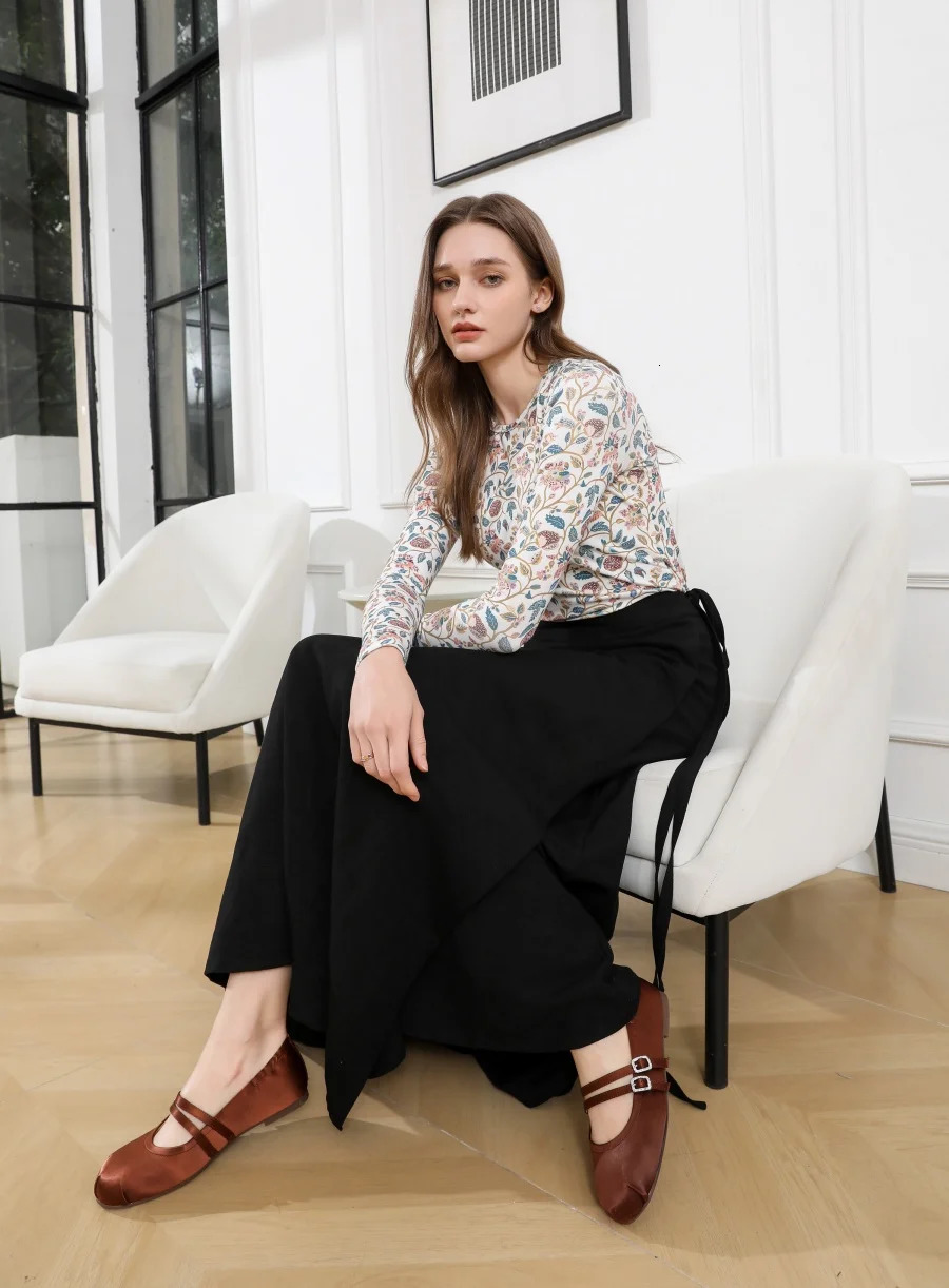 AS 2025 spring summer woman linen one pieces wrap skirts adjustable waist 2cm skirt high quality linen lady wear 260228