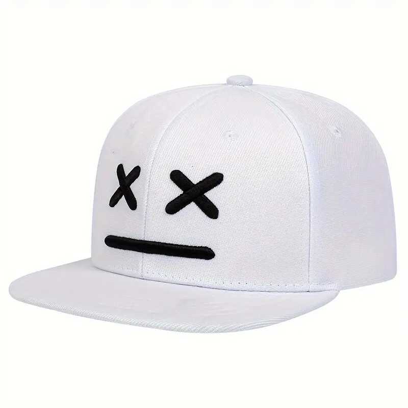 Unisex XX Smiling Face Embroidery Hip-hop Hats Spring Autumn Outdoor Adjustable Casual Baseball Caps Sunscreen Hat S260306