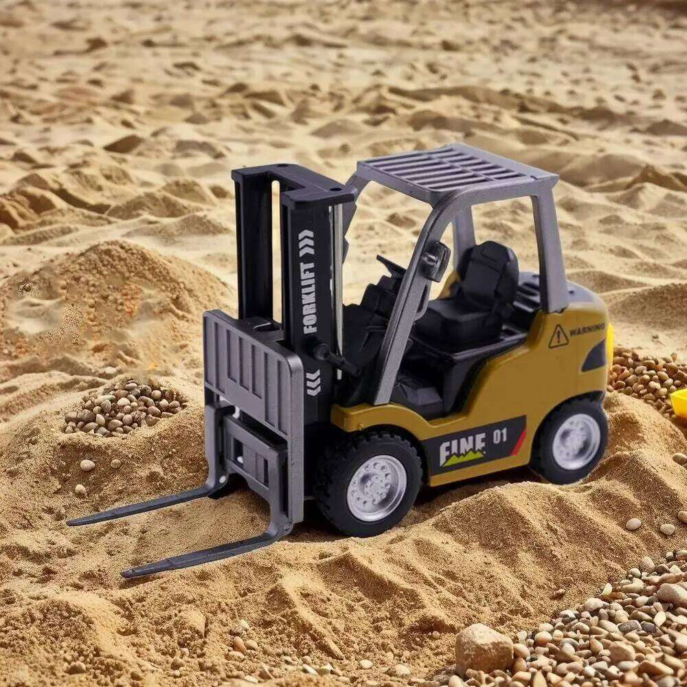 Forklift Friction Toy Vehicle Engineering Remote Control Mini Rc Car 1:64 Desktop Alloy Simulation Interactive Children C260305