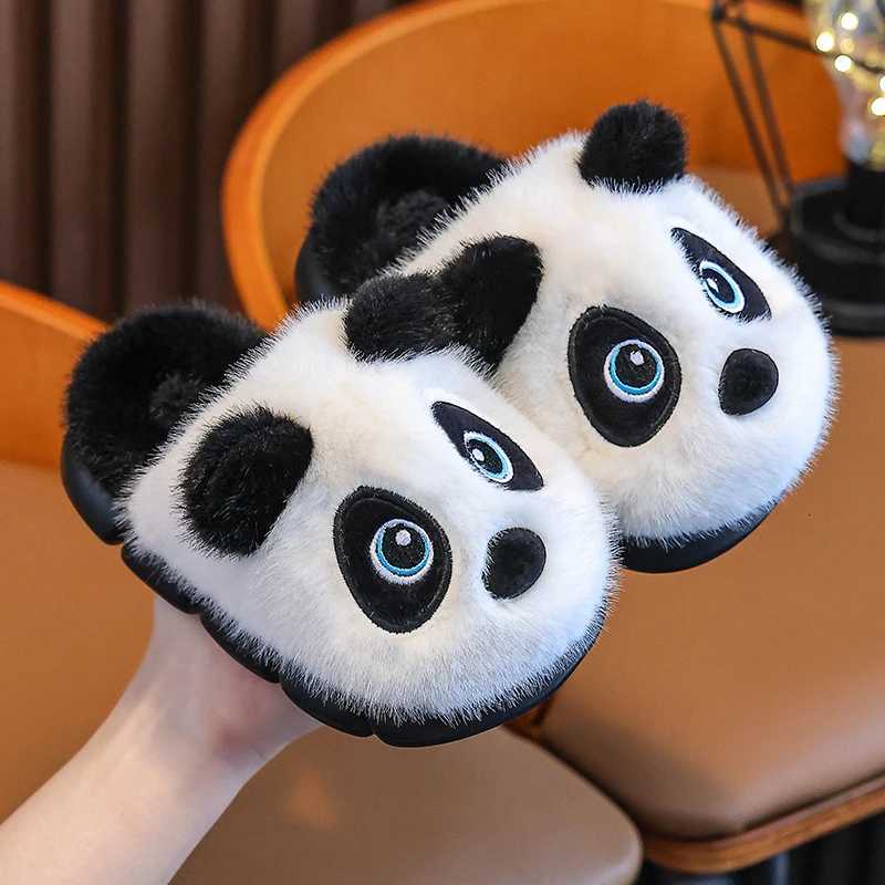 Adorable Panda Winter Warm Cotton Slippers Cozy Footwear for Chilly Days S260305