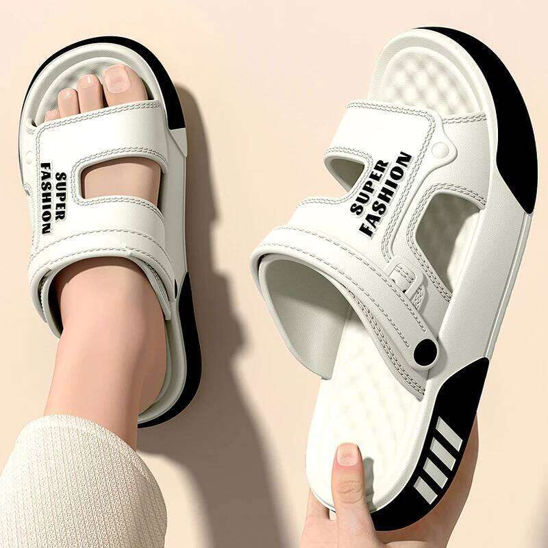 Men Slippers Summer EVA Soft-soled Platform Slides Sandals Indoor Outdoor Walking Beach Flip Flops Mens Home Shoes