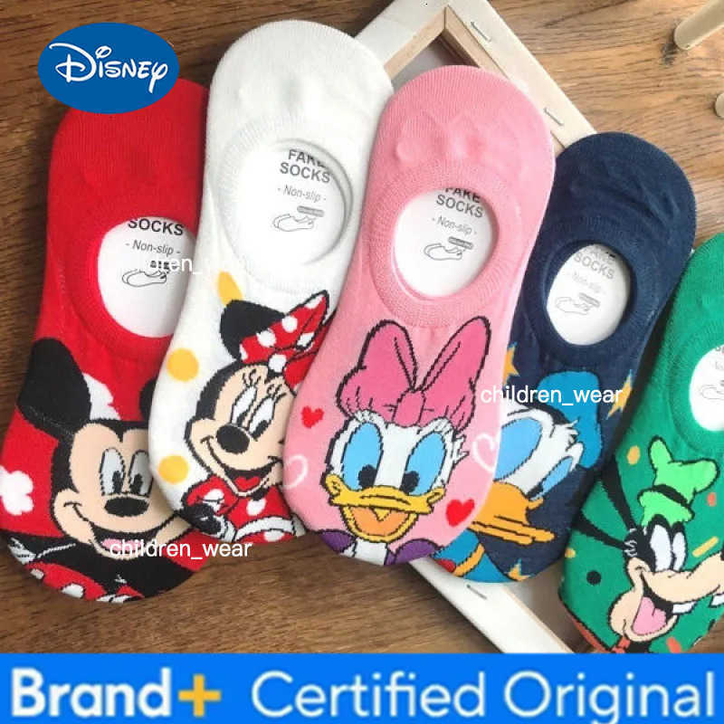 Disney Mickey Mouse Casual Boat Socks Men and Women Cartoon Colour Breathable Comfortable High Quality Ankle Socks birthday Gift H260306