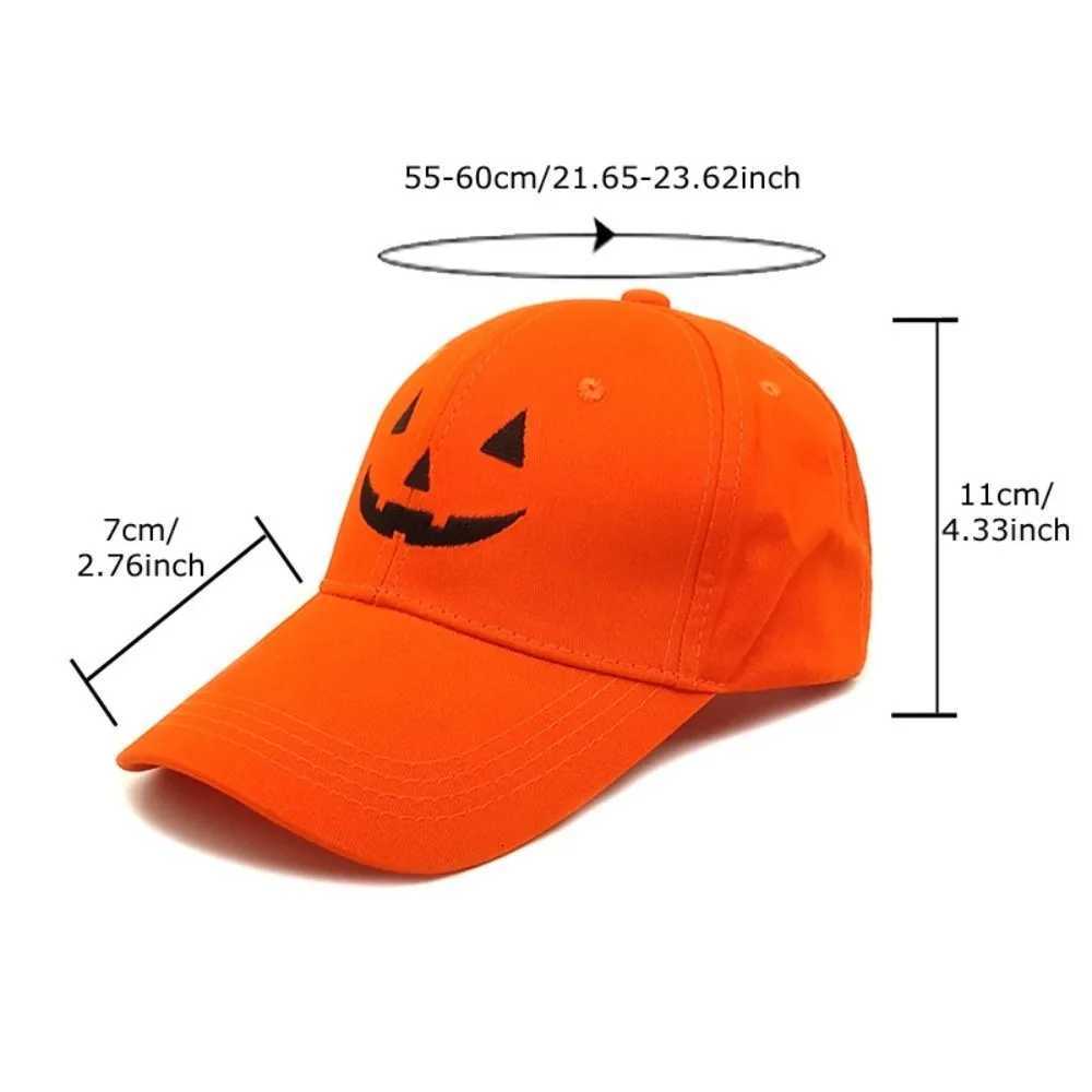 Breathable Halloween Baseball Cap UV Protection Cotton Pumpkin Embroidery Hat Lightweight Creative Sunshade Cap S260306