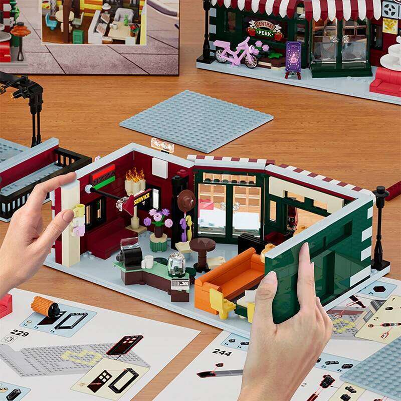 Central Perk Cafe House Modular Buidling Block MOC Friendship Home Gathering Assembly Architecture Sets For Adults Holiday Gifts Z260305