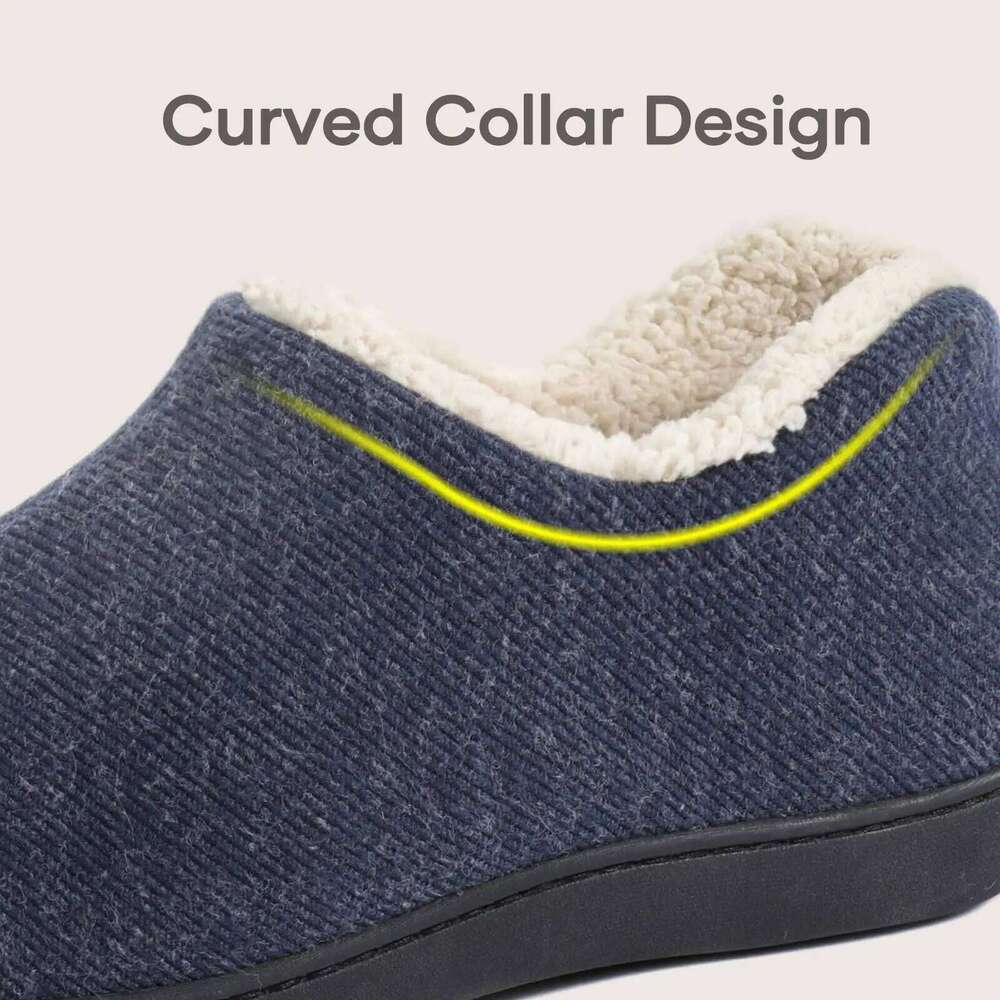 Litfun Winter Furry Memory Foam Rubber Sole Indoor Slides Soft And Warm Lining Women's Cotton Slippers