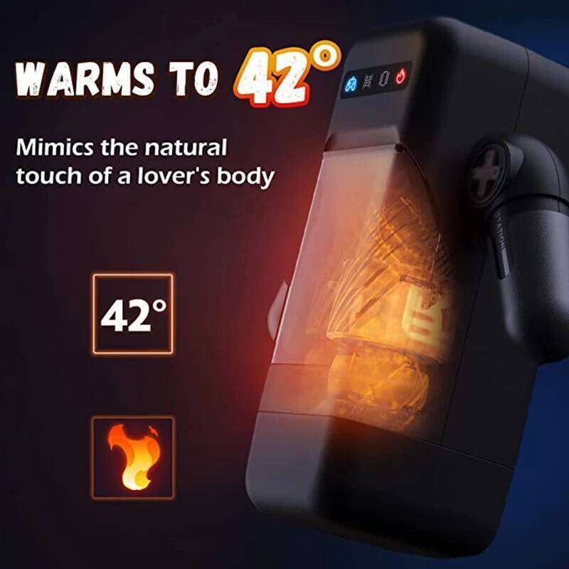 Automatic Male Thrusting Heating Masturbator Oral Cup Stroker Real Vagina Sucking Blowjob Sex Toys Vibration with Phone Holder W260305