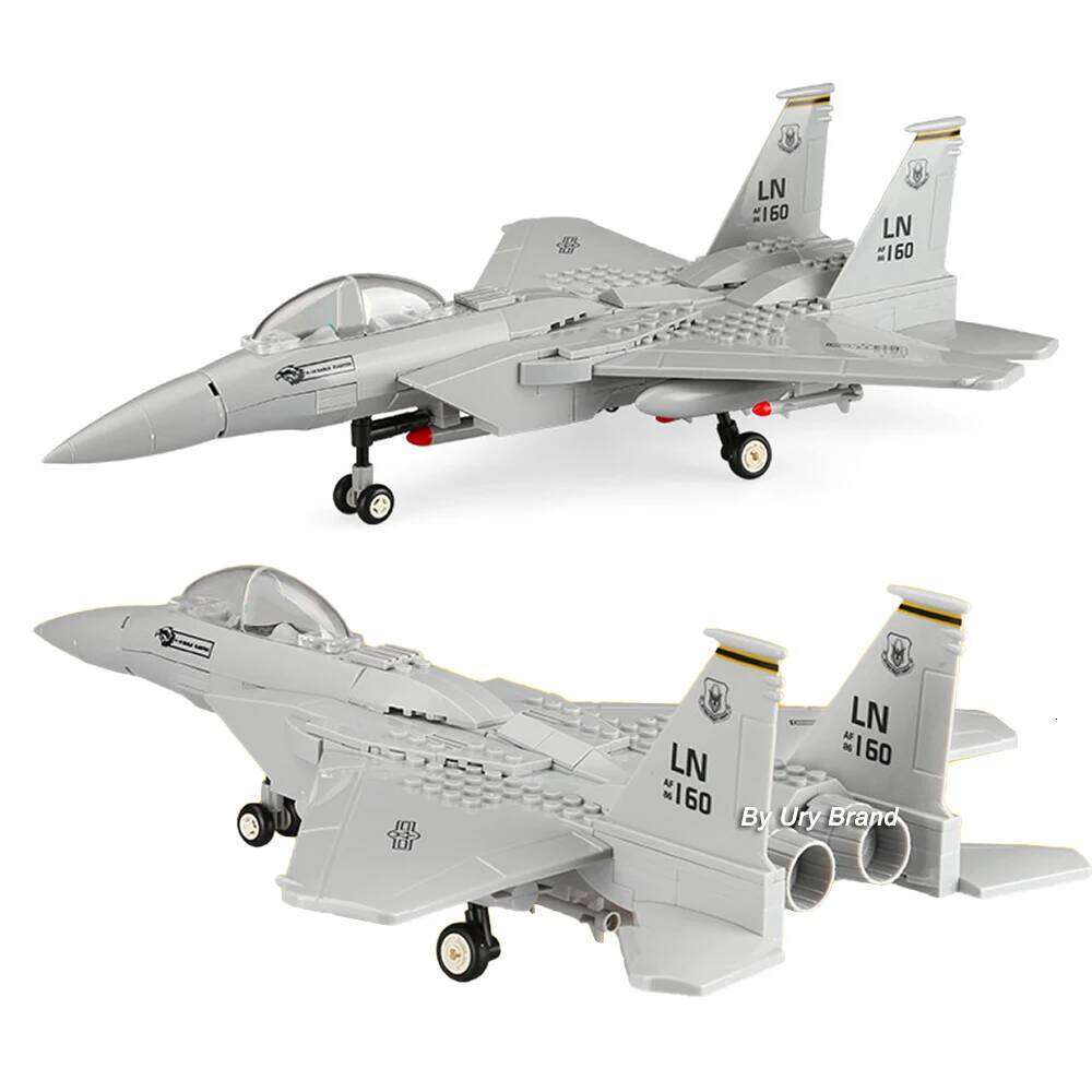 WW2 Military Army Avion Plane Jet Warcraft J-15 Eagle Fighter Morden Warplane Sets Aircraft Models Building Blocks Toys for Boys Z260306