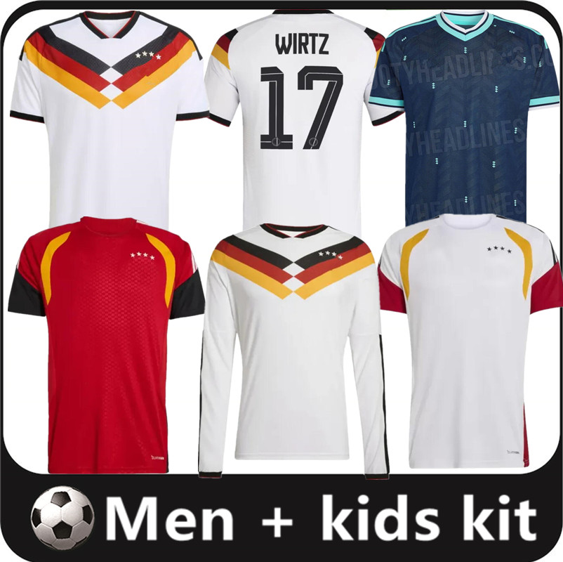 26 27 Germany soccer jerseys 125 Year Anniversary WIRTZ PAVLOVIC WOLTEMADE KIMMICH Fans Player version 2026 2027 World Cup shirts long sleeves Men Kids Kit Set 16-4XL