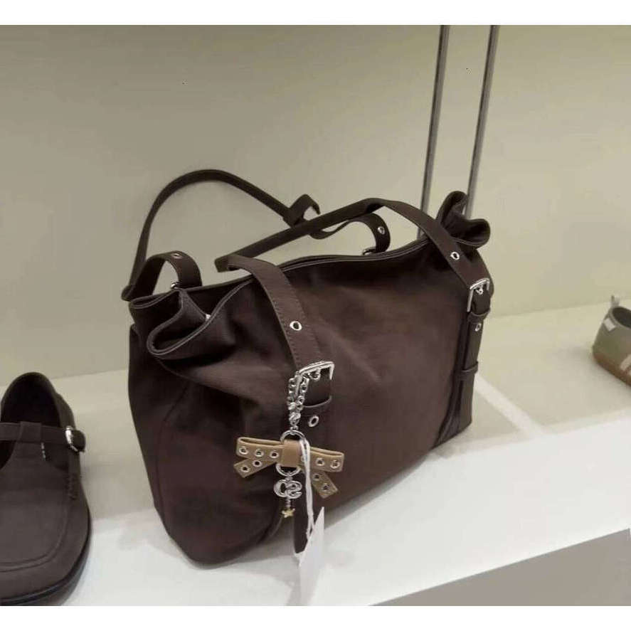 OLOEY Suede Large Capacity Commuter Tote Shoulder Handbag Underarm Bag Soft And Durable Practical Bag