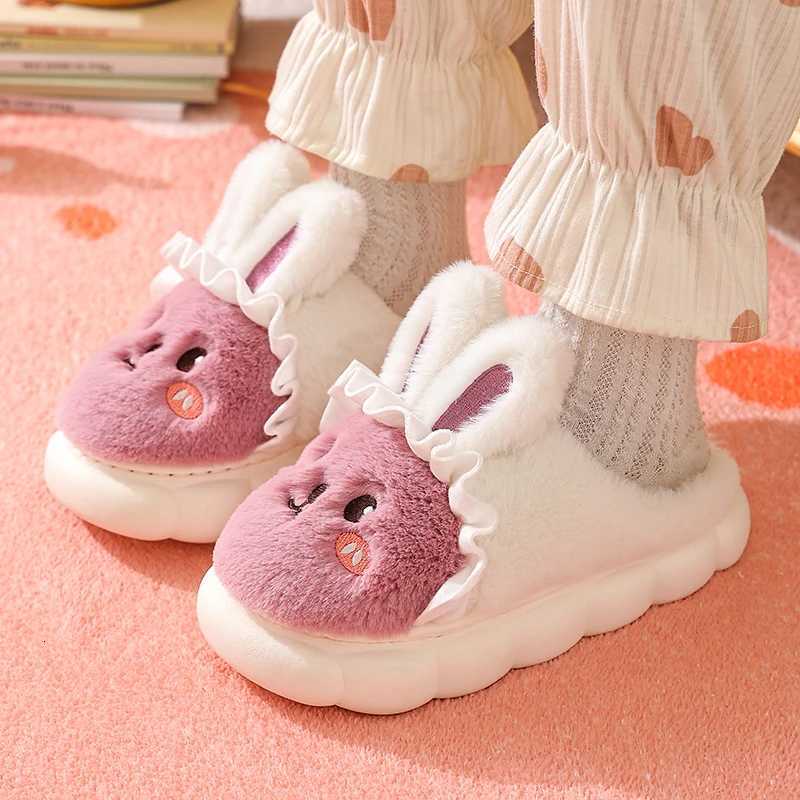 2025 New Boys Girls Warm Slippers Winter New Cartoon Animal Cotton Slippers Non Slip Comfortable Soft Sole Plush Cotton Shoes S260305