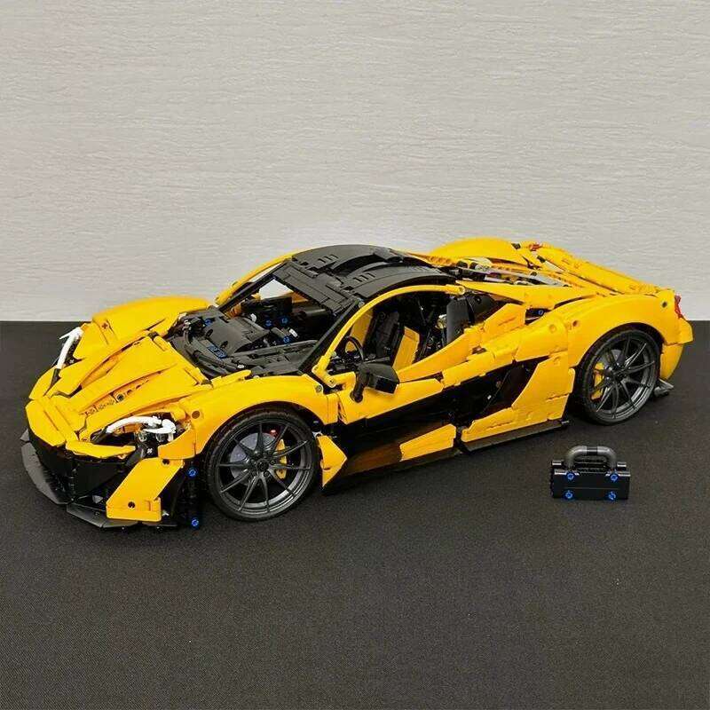 Technical NEW Yellow 1:8 P1 Super Racing Building Blocks Model Sports Car Vehicle Assembly Brick Toy Gift For Children Boy Adult Z260305