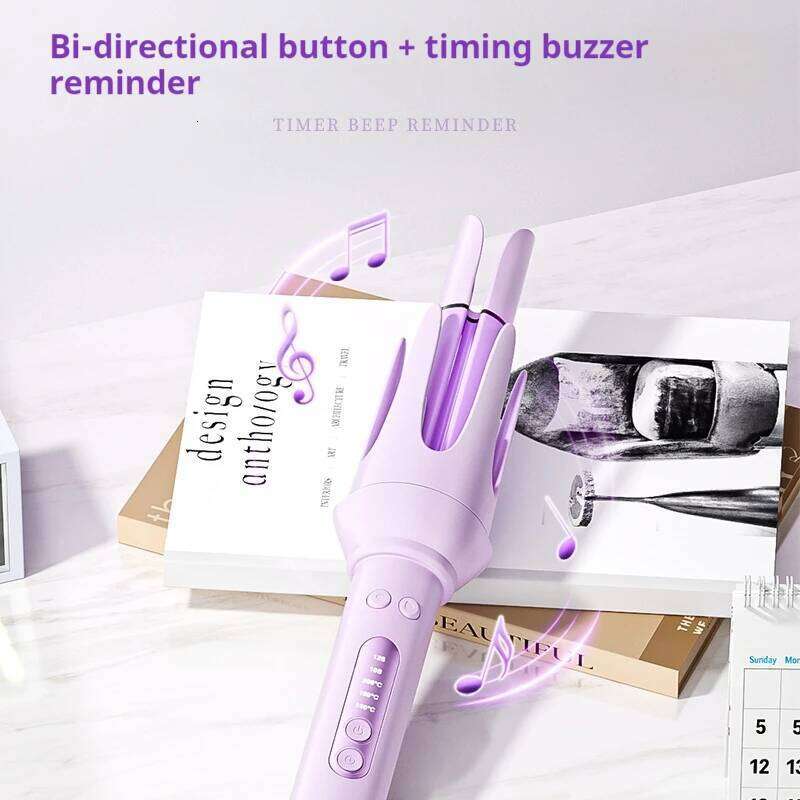 Automatic Iron 4 in 1 Styler 32MM Curling Wand with Negative Ion Auto Rotating Hair Curler for Waves Straightening 26Y0306
