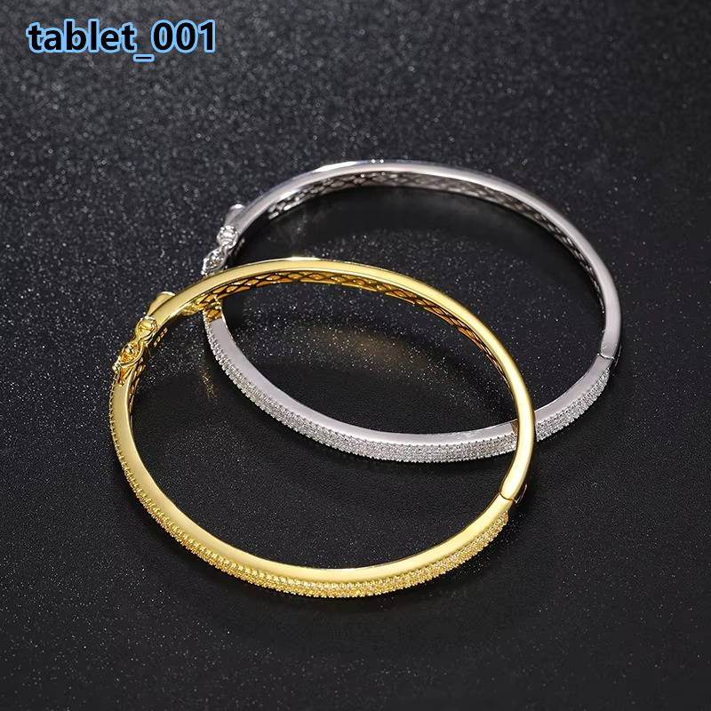 Unisex 925 Sterling Silver Moissanite Diamond Bangle Hip Hop Style Fine Jewelry for Women