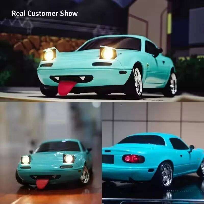 In Stock 1:18 Adorable Mx-5 Miata Rx7 Rc Drift 2.4g Esp Gyro Flip-Up Light Full Scale Remote Control Toy Car Xmas Gift C260305