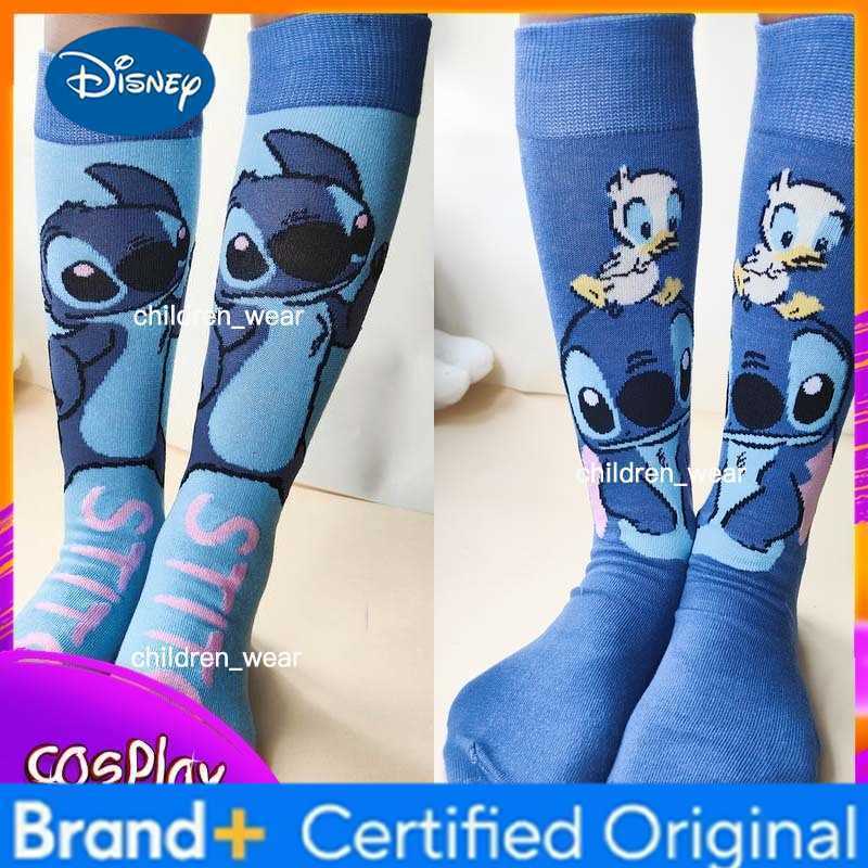 Disney Diseny Stitch Long Kids Socks Cartoon Stitch Kawaii Men Socks Creative Skateboard Socks Casual Fashion Knee-High Socks Gift Kid H260306