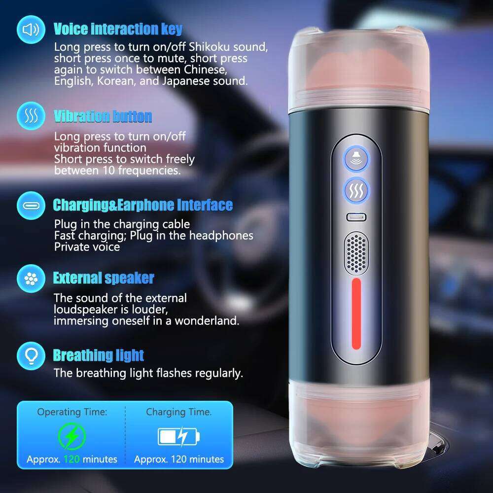 Automatic Male Masturbator Heating Pussy Sexy Moan Vibration Blowjob Machine Penis Masturbation Cup Sex Toys For Men W260305