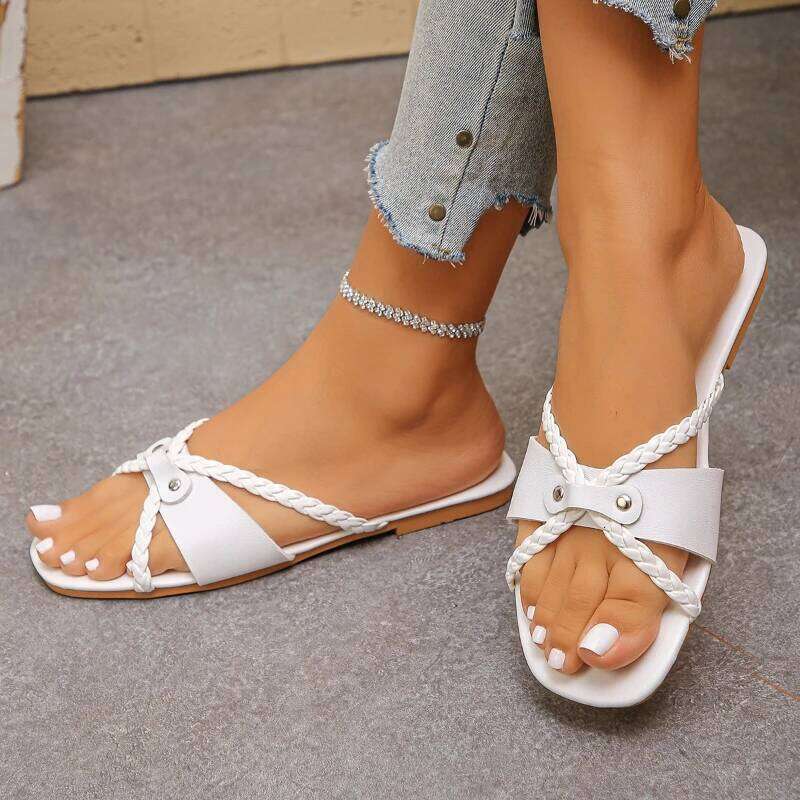 2025 Summer New Women's Flat Fashion Design Multi Color Optional Casual Sandals