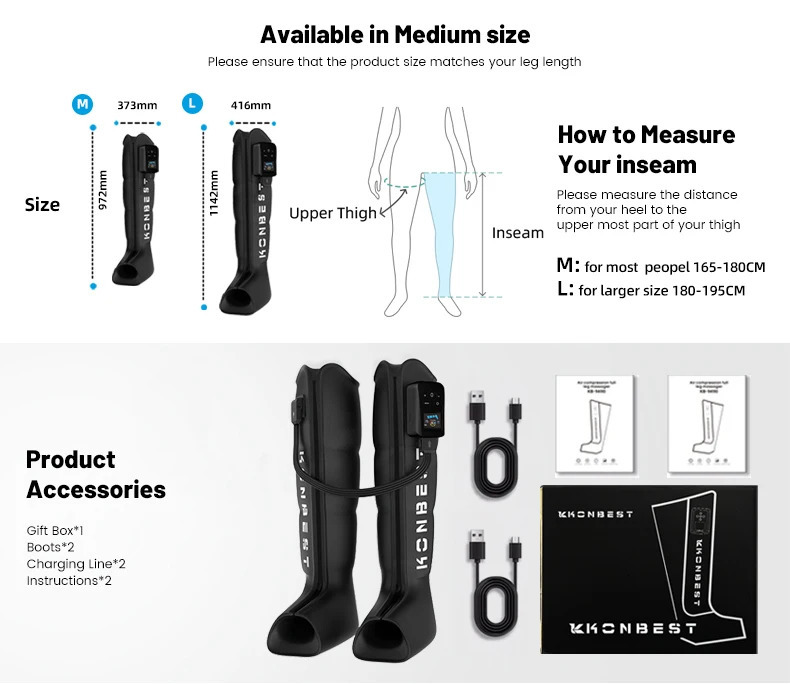 Leg Massager Air Pneumatic Compression Boots Athlete Pump Controller 240mmHg Dropship Therapeutic Leg Recovery Massage Machine 260304