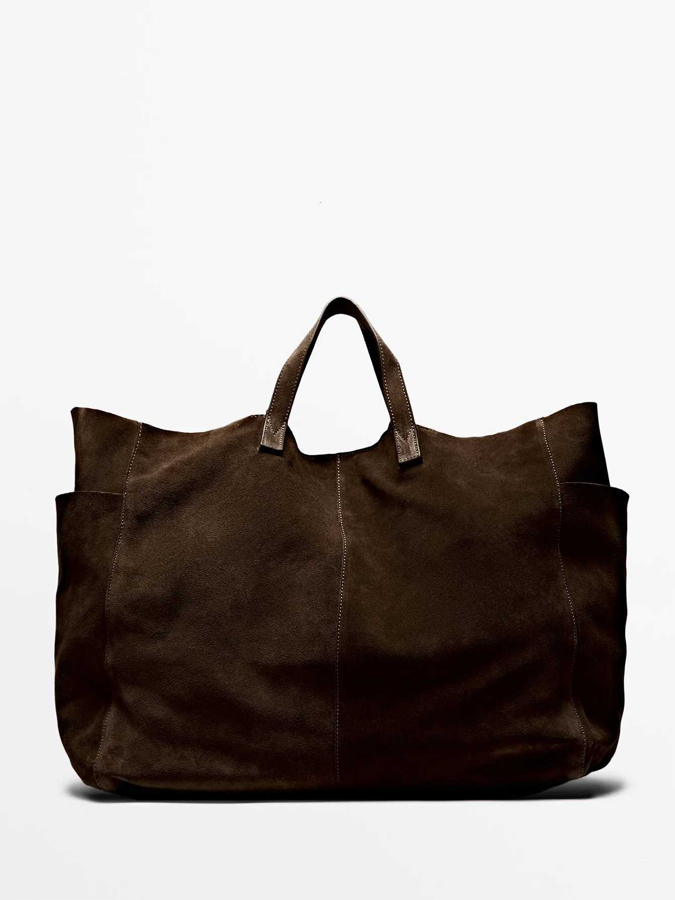 Ladies large suede handbag large-capacity soft-shoulder bag suede tote bag backpack bag work handbag travel winte H260306