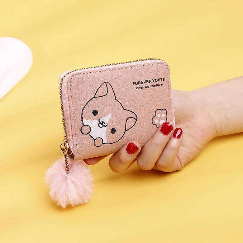 New Style Women's Wallet Short Cartoon Cute Mini Card Holder Purse Zipper Student Coin C260304