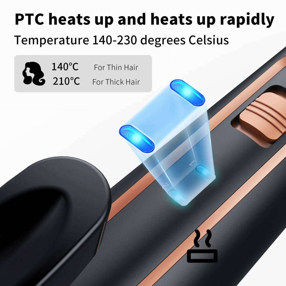 in 1Curling Wand Set with Straightener, 3 Barrels Crimper Curling Iron , 2 Temps Fast Heat Hair Waver Curler 26Y0306