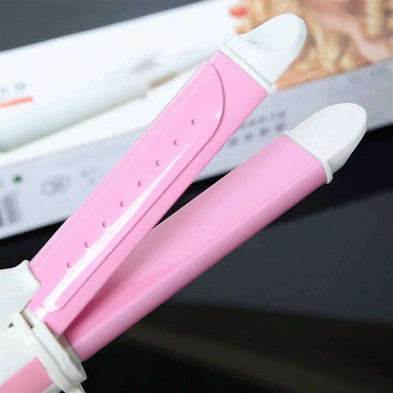 3 In 1 Gold Electric Curler For Women Professional Ceramic Curling Iron Hair Straightener Heated Roller Multifunction 26Y0306