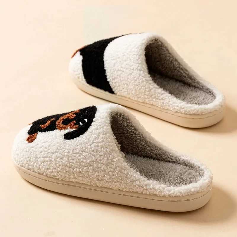 Cartoon Cute and Interesting Dachshund Dog Women Slippers Indoor Warm Comfort Lightweight Bedroom Concise Winter Cotton Shoes S260305