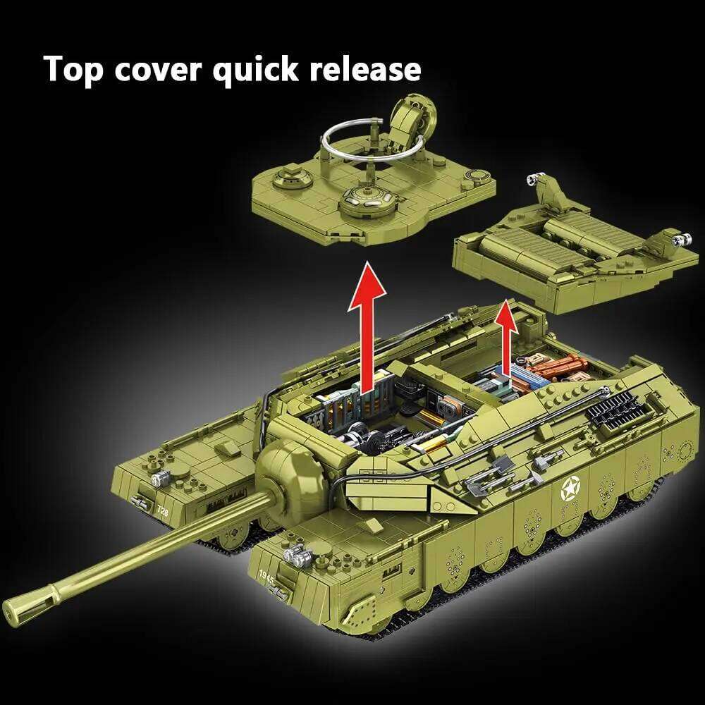 2986Pcs T28 Heavy Blocks Set Model WWII Military Large MOC Tank Building Kit Construction Adults Toy for Boys Gift Z260305